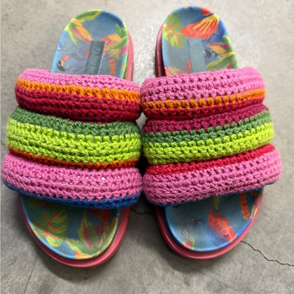 FARM Rio Shoes - FARM Rio Multicolor Crochet Sandals